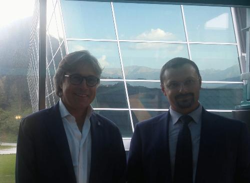 L'assessore FVG al Turismo, Sergio Emidio Bini, ad Arta Terme con il sindaco Luigi Gonano